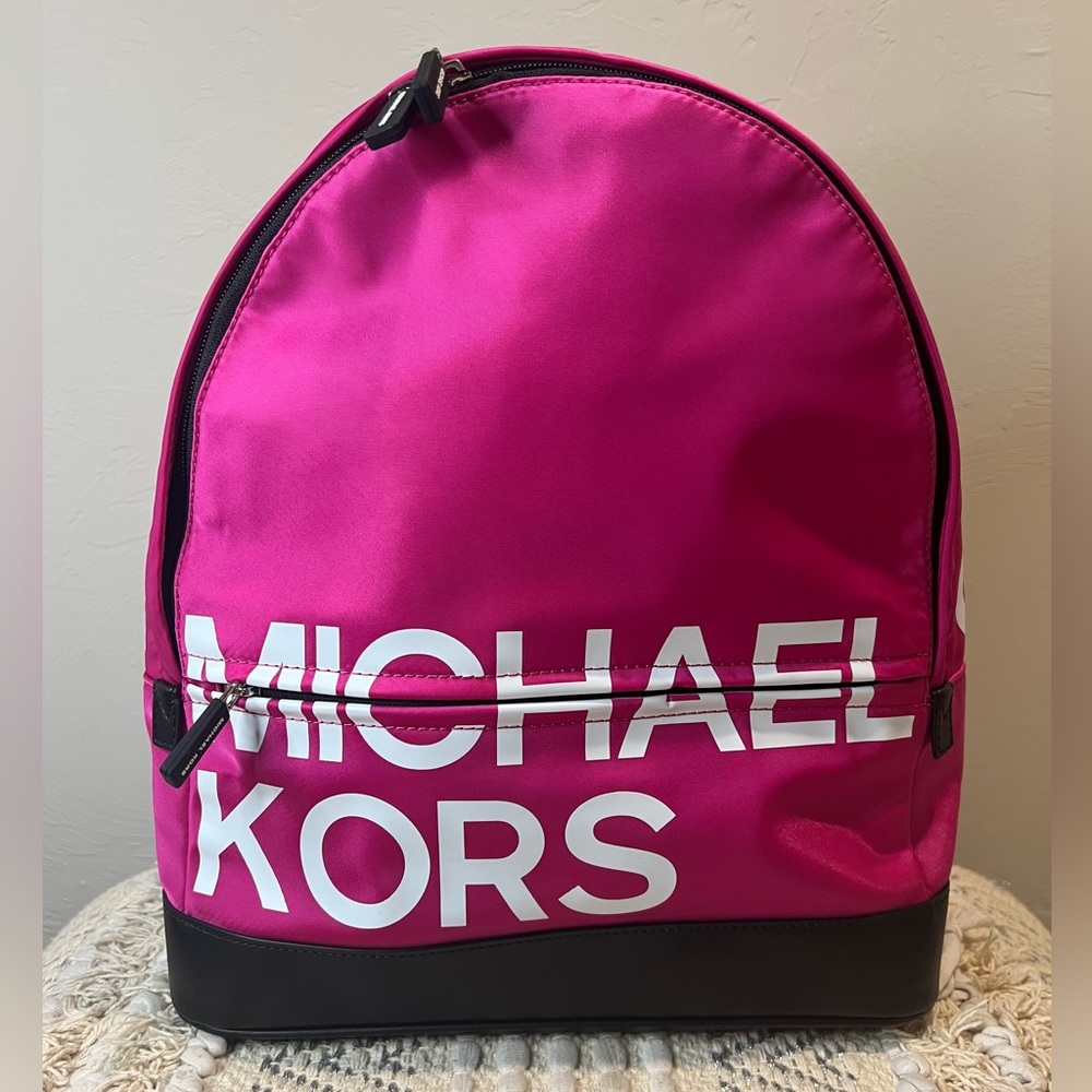 Authentic Nwt Michael Kors Wild Berry Large Sports Back Pack Bag